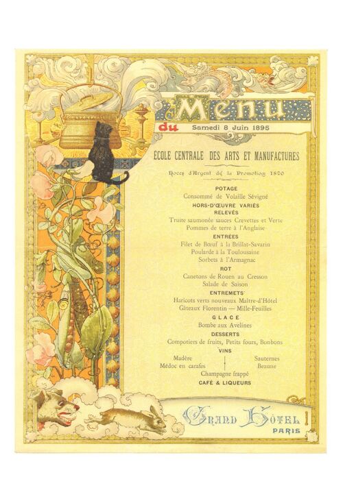 Grand Hotel Paris 1895 - A4 (210x297mm) Archival Print (Unframed)