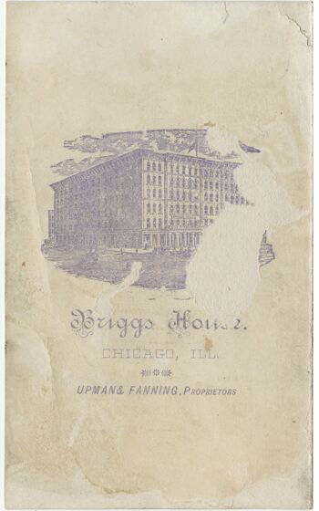 Briggs House Hotel, Chicago 1883 - A3+ (329 x 483 mm, 13 x 19 pouces) impression d'archives (sans cadre) 3