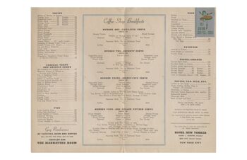 Blue Breakfast Autocrat, Hotel New Yorker, New York, années 1950 - A4 (210x297mm) impression d'archives (sans cadre) 2