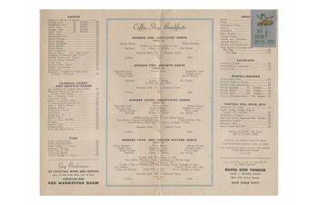 Blue Breakfast Autocrat, Hotel New Yorker, New York, années 1950 - A2 (420 x 594 mm) impression d'archives (sans cadre) 2