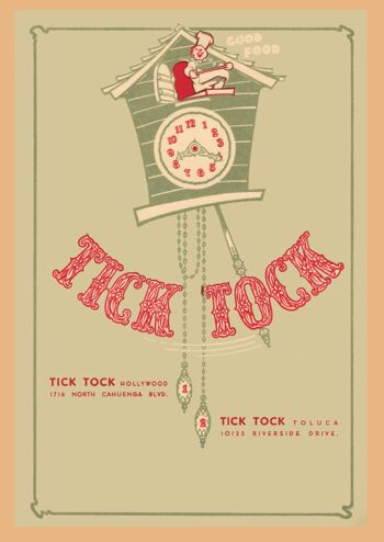 Tick Tock, Los Angeles 1955 - A2 (420x594mm) impression d'archives (sans cadre) 1