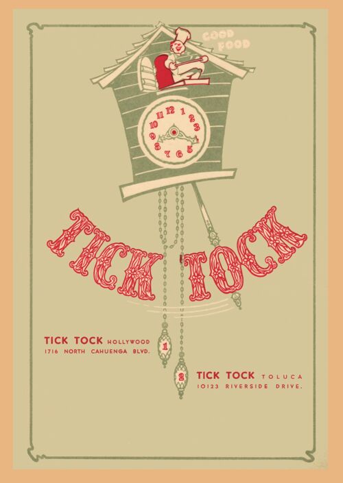 Tick Tock, Los Angeles 1955 - 50x76cm (20x30 inch) Archival Print (Unframed)