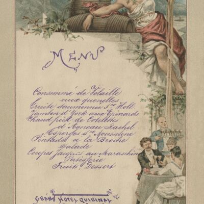 Hotel Quirinal, Rom 1890 - A3 (297 x 420 mm) Archivdruck (ungerahmt)
