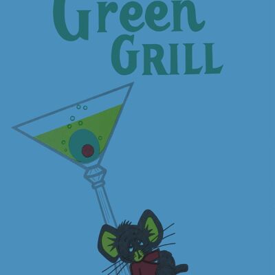 Green Grill, Centralia Illinois 1960s - A2 (420x594mm) Archival Print (Unframed)