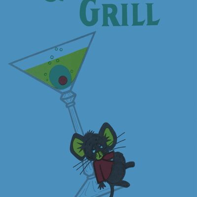 Green Grill, Centralia Illinois, década de 1960 - 50 x 76 cm (20 x 30 pulgadas) Impresión de archivo (sin marco)
