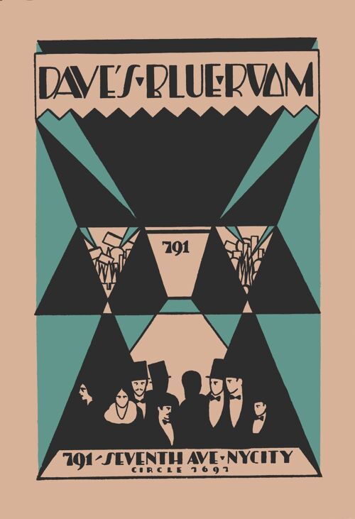 Dave's Blue Room, New York 1930s - 50x76cm (20x30 inch) Archival Print (Unframed)