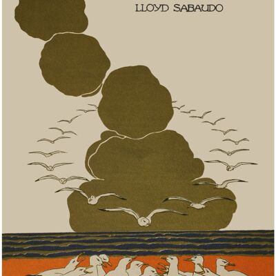 Lloyd Sabaudo 1927 Menu Artwork - A4 (210x297mm) Archival Print (Unframed)