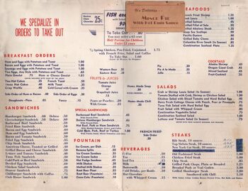 Café de poisson et frites. Portland des années 1950 - A4 (210x297mm) impression d'archives (sans cadre) 2