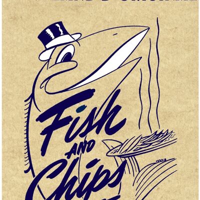 Fish and Chips Cafe. Portland 1950s - A3+ (329x483mm, 13x19 inch) Archival Print (Unframed)