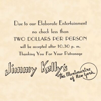 Jimmy Kelly's, New York anni '30 - A4 (210 x 297 mm) Stampa d'archivio (senza cornice)