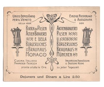 Grand Restaurant Pilsen, Venise fin du XIXe siècle - A4 (210x297mm) impression d'archives (sans cadre) 2
