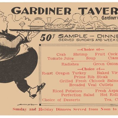 Gardiner Tavern, Gardiner, Oregon Década de 1920 - Impresión de archivo A4 (210 x 297 mm) (sin marco)