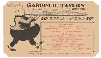 Gardiner Tavern, Gardiner, Oregon des années 1920 - A2 (420x594mm) impression d'archives (sans cadre)