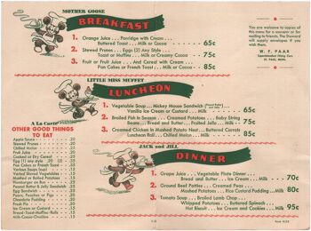 Menu limité de la côte nord pour les petits voyageurs 1951 - impression d'archives A1 (594 x 840 mm) (sans cadre) 2