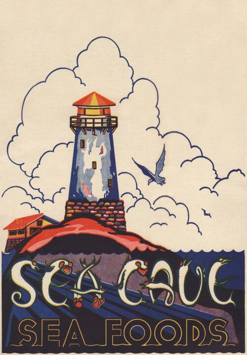 Sea Cave, Oakland 1952 Menu Art - A3+ (329x483mm, 13x19 inch) Archival Print (Unframed)