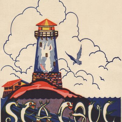 Arte de menú de Sea Cave, Oakland 1952 - Impresión de archivo A2 (420 x 594 mm) (sin marco)