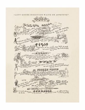 Fromage - détail du dîner de Thanksgiving Boston 1901 - A4 (210x297mm) impression d'archives (sans cadre) 2