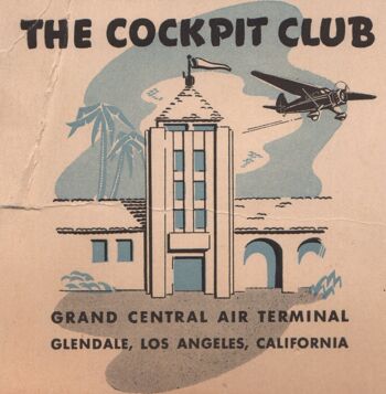 Le Cockpit Club, aéroport de Glendale des années 1930 - 50 x 76 cm (20 x 30 pouces) impression d'archives (sans cadre) 3