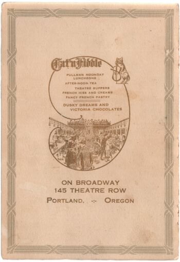 Cat 'N Fiddle, Portland OU vers 1920 * - A3 (297x420mm) impression d'archives (sans cadre) 3