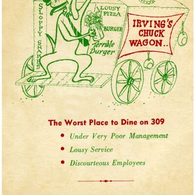 Irvings Chuck Wagon. Line Lexington, PA 1940er Jahre - A2 (420 x 594 mm) Archivdruck (ungerahmt)