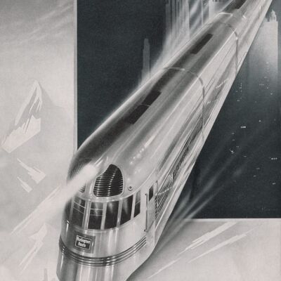 Burlington Zephyr, 1943 - A4 (210 x 297 mm) Archivdruck (ungerahmt)