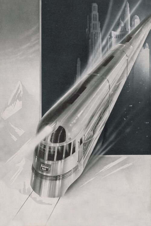 Burlington Zephyr, 1943 - 50x76cm (20x30 inch) Archival Print (Unframed)