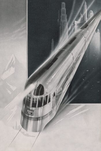 Burlington Zephyr, 1943 - A1 (594x840mm) impression d'archives (sans cadre) 1