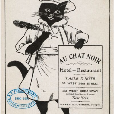 Au Chat Noir, New York 1900 - A4 (210x297mm) impression d'archives (sans cadre)