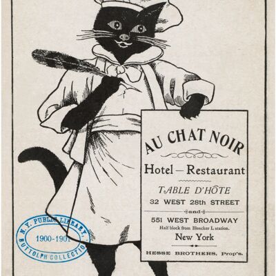 Au Chat Noir, New York 1900 - A4 (210x297mm) Archival Print (Unframed)