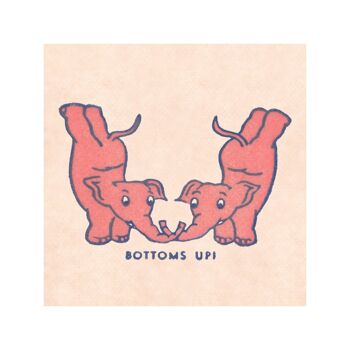 Bottoms Up Pink Elephants, San Francisco, 1930 [Square Prints] - impression d'archives 12 x 12 pouces (sans cadre)