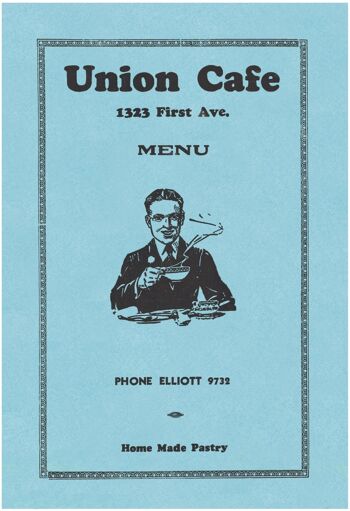 Union Cafe, Seattle des années 1930 - A4 (210x297mm) impression d'archives (sans cadre) 1