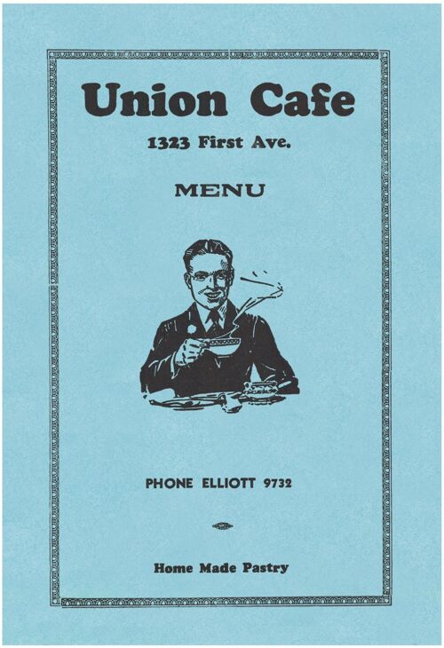 Union Cafe, Seattle 1930s - A1 (594x840mm) Archival Print (Unframed)