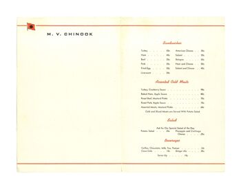 M V Chinook, Seattle - Victoria BC des années 1950 - A2 (420x594mm) impression d'archives (sans cadre) 2