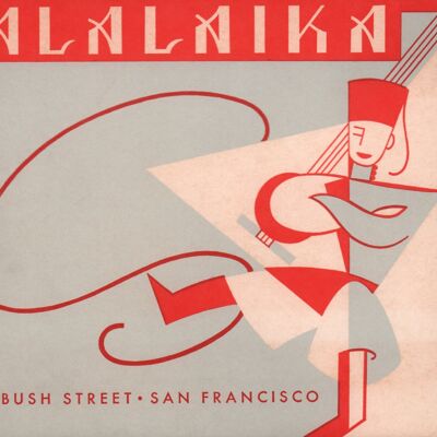 Balalaika, San Francisco 1950er Jahre - A4 (210 x 297 mm) Archivdruck (ungerahmt)