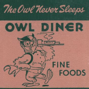 Owl Diner, Clearwater 1948 - 21 x 21 cm (environ 8 x 8 pouces) impression d'archives (sans cadre) 1