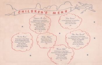 Oscar, menu pour enfants de l'aéroport inconnu des années 1940 - A3 (297 x 420 mm) impression d'archives (sans cadre) 2