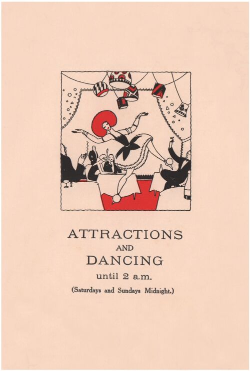 Café De Paris Attractions, London 1920s - A3+ (329x483mm, 13x19 inch) Archival Print (Unframed)