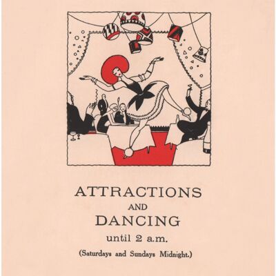 Atracciones de Café De Paris, Londres 1920 - A3 + (329 x 483 mm, 13 x 19 pulgadas) Impresión de archivo (sin marco)