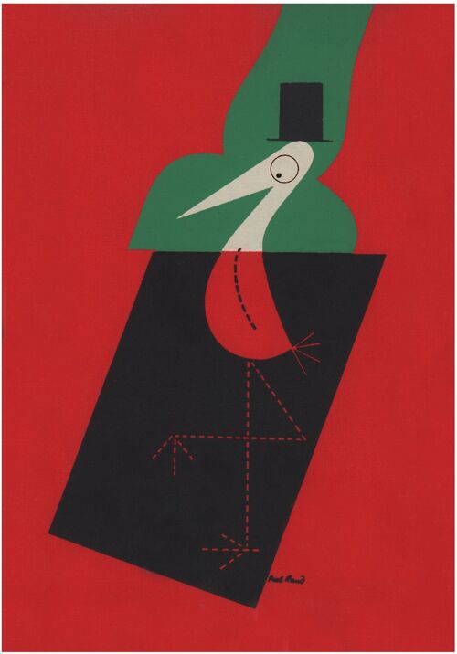 The Stork Club Red Bar Book Cover 1946 by Paul Rand - A3+ (329x483mm, 13x19 inch) Archival Print (Unframed)