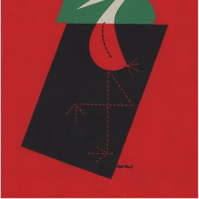 The Stork Club Red Bar Book Cover 1946 by Paul Rand - 50x76cm (20x30 inch) Archival Print (Unframed)