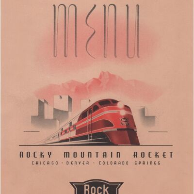 Rock Island Rocky Mountain Rakete, 1940er Jahre - A4 (210 x 297 mm) Archivdruck (ungerahmt)