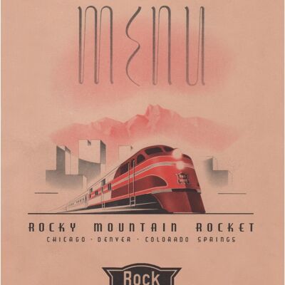 Rock Island Rocky Mountain Rakete, 1940er Jahre - A3 (297 x 420 mm) Archivdruck (ungerahmt)