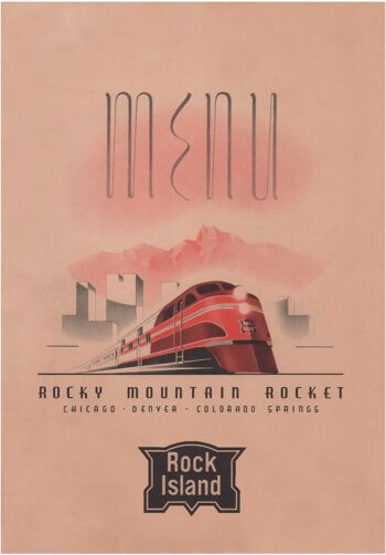 Rock Island Rocky Mountain Rocket, années 1940 - A3 + (329 x 483 mm, 13 x 19 pouces) impression d'archives (sans cadre) 1