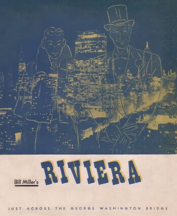 Bill Miller's Riviera Nightclub, Fort Lee, années 1950 - 50 x 76 cm (20 x 30 pouces) impression d'archives (sans cadre) 1