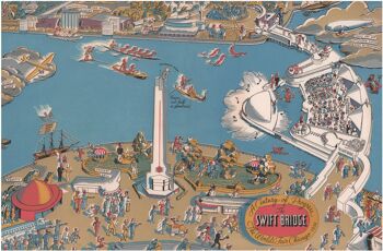 Le pont Swift, l'exposition universelle de Chicago 1934 - impression d'archives 50x76cm (20x30 pouces) (sans cadre) 1