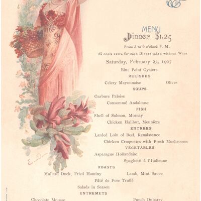 Café Lafayette, New York 1907 - A4 (210x297mm) Archival Print (Unframed)