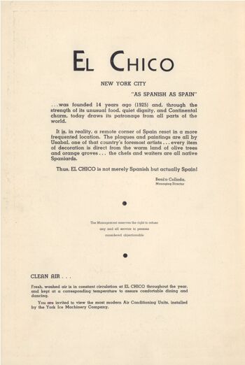 El Chico, New York 1939 - A3+ (329 x 483 mm, 13 x 19 pouces) impression d'archives (sans cadre) 2