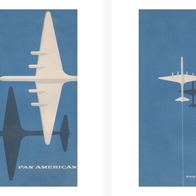 Pan American Clipper 1940s - Both Front + Rear - A3+ (329x483mm, 13x19 inch) Archival Print(s) (Unframed)