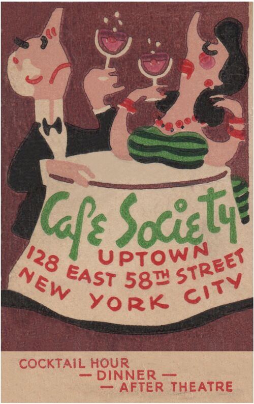 Café Society Uptown, New York 1940s - A4 (210x297mm) Archival Print (Unframed)