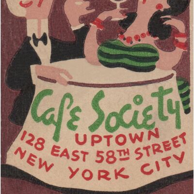 Café Society Uptown, New York 1940s - A4 (210x297mm) Archival Print (Unframed)
